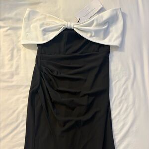 Club L London Black and White Wedding Dress